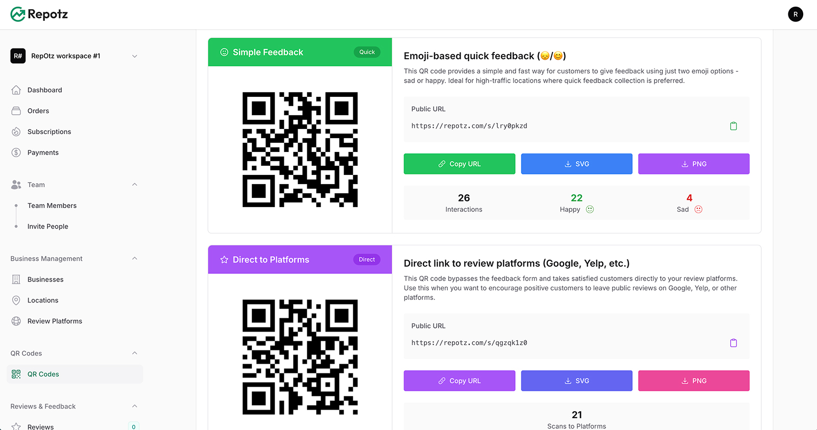 QR Code Management